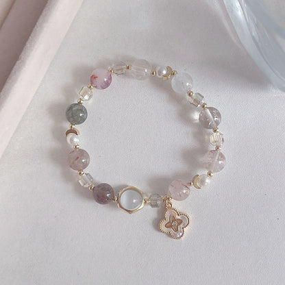 Natural Crystal Fox Lucky Grass Bracelet