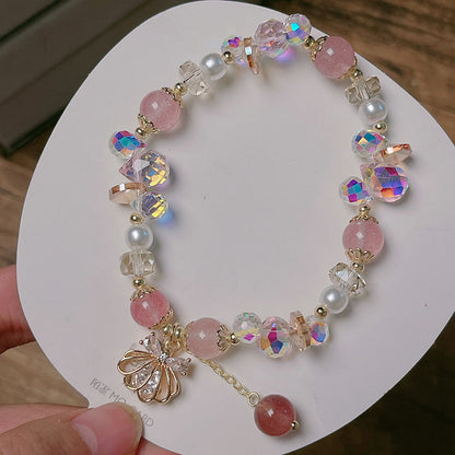 Crystal Butterfly Bow Shell Bracelet