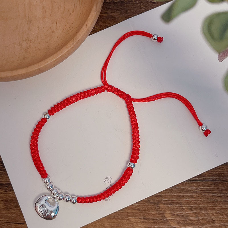 Handmade Red Rope Lucky Charm Bracelet