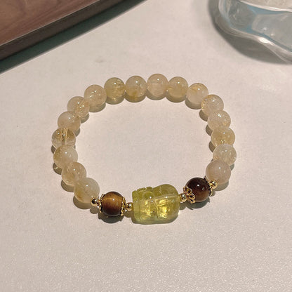 Yellow Crystal Pixiu Bracelet