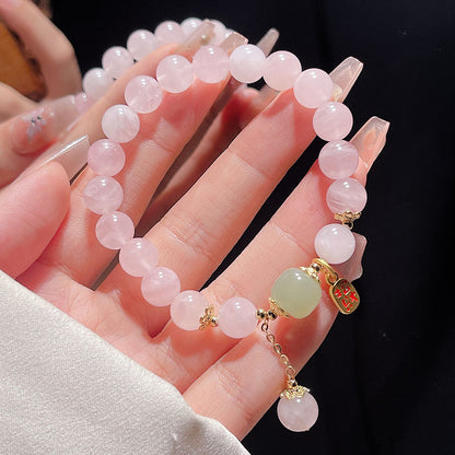 Natural Pink Crystal Bracelet