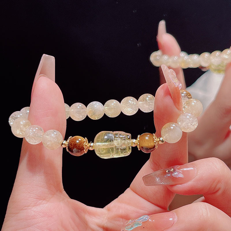 Yellow Crystal Pixiu Bracelet