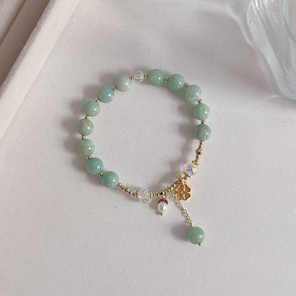 Natural Crystal Fox Lucky Grass Bracelet