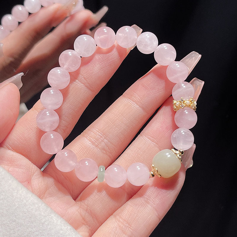 Natural Pink Crystal Bracelet