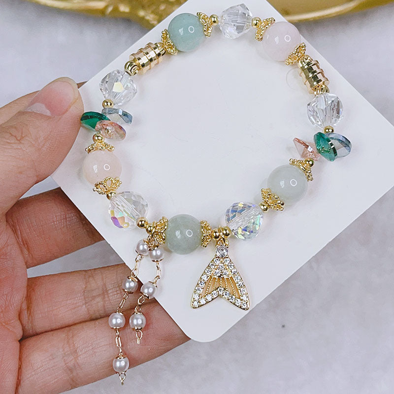 Dreamy Mermaid Tail Crystal Bracelet - Exquisite Design for Girlfriend or Bestie