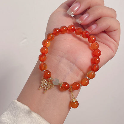 Unique Red Agate Bracelet for Chinese New Year