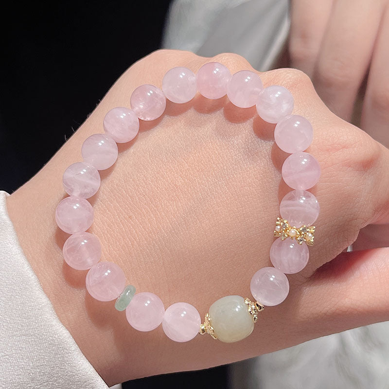 Natural Pink Crystal Bracelet