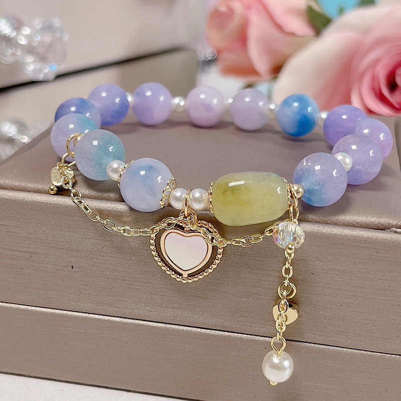 Sweet Gradient Color Beaded Bracelet for Women