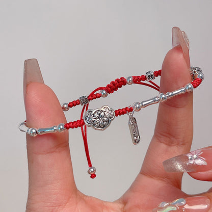 Handmade Red Rope Lucky Charm Bracelet