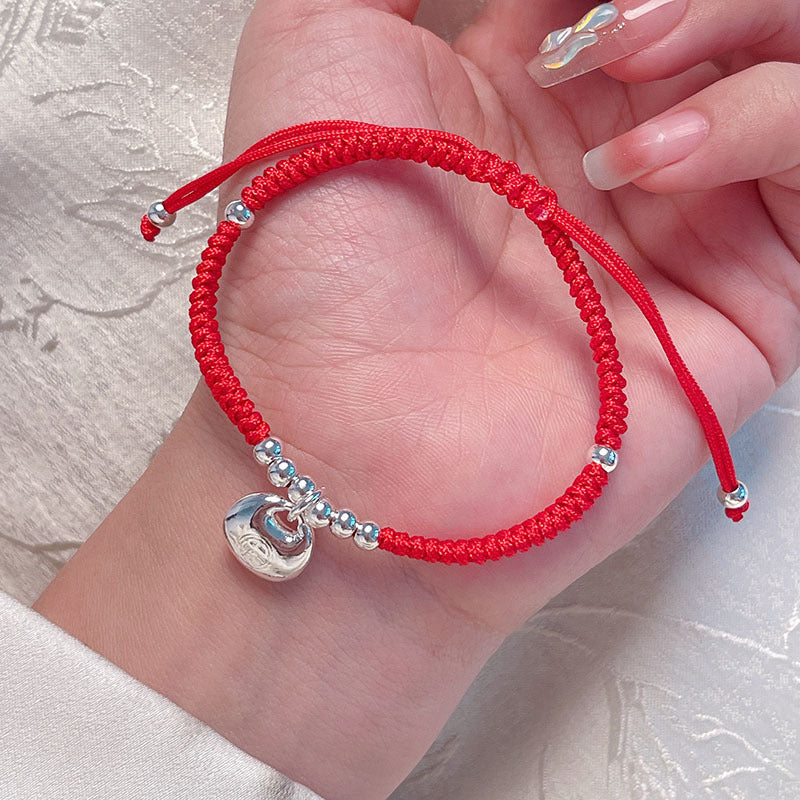 Handmade Red Rope Lucky Charm Bracelet