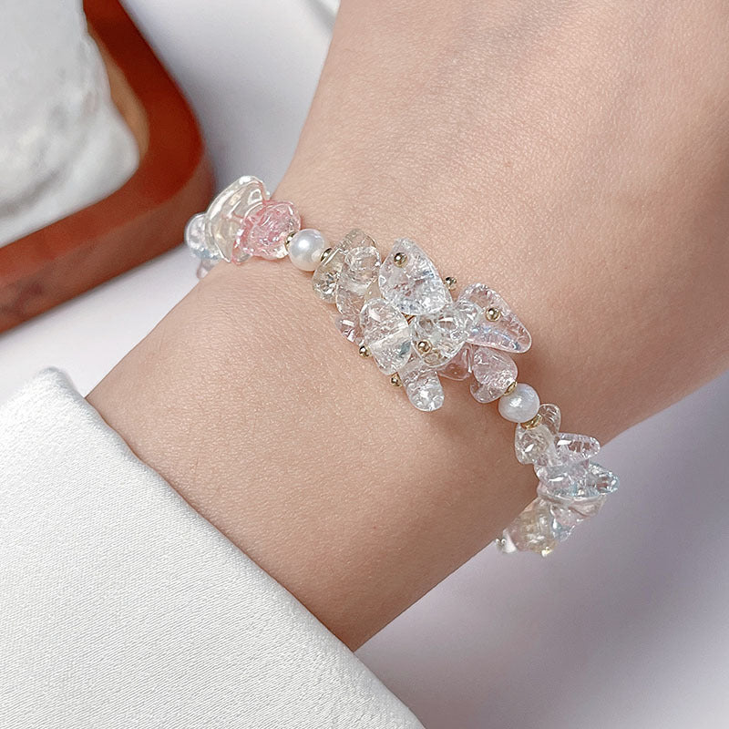 Delicate Light Pastel Color Explosion Stone Bracelet