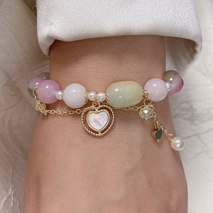 Sweet Gradient Color Beaded Bracelet for Women