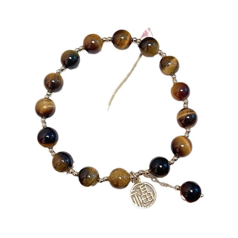 Natural Tiger Eye Yellow Tower Crystal Bracelet