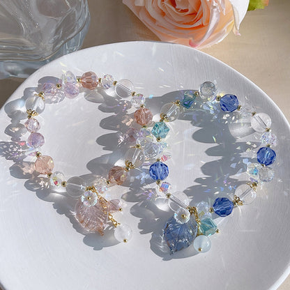 Forest Crystal Bracelet Versatile Flower Leaf Colorful