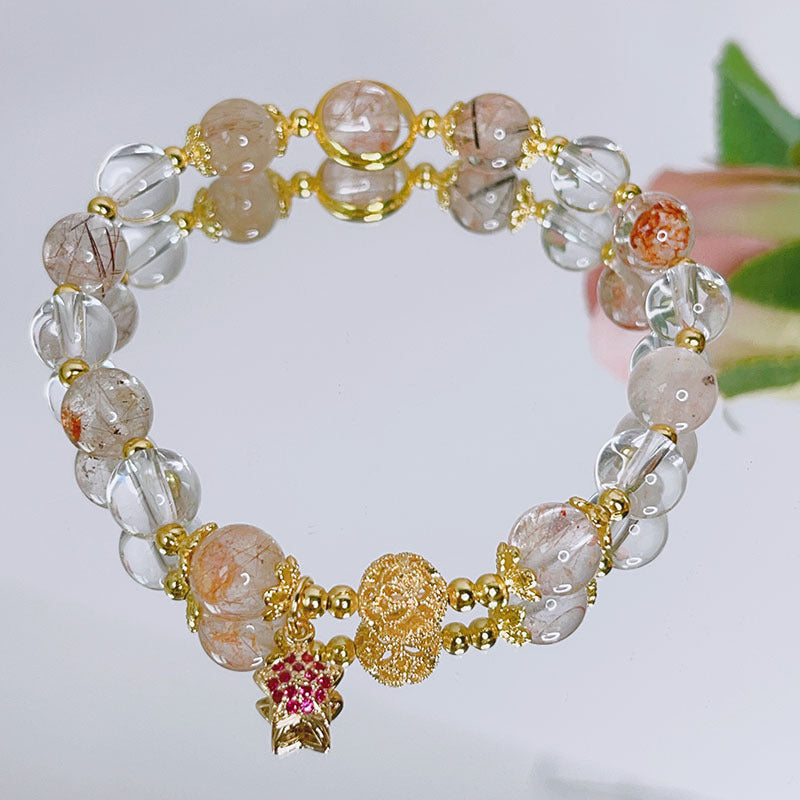 Luckystone Natural Crystal Pixiu Bracelet