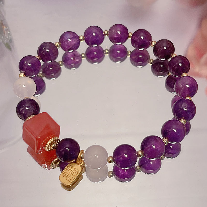 Purple Crystal Bracelet for Women - Elegant Design