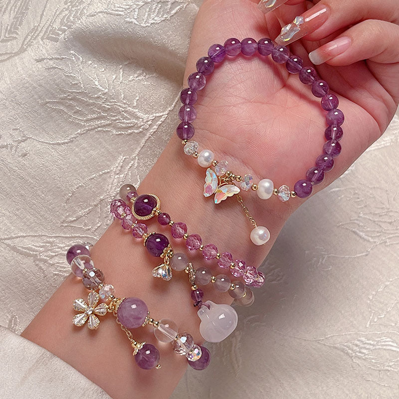 Purple Crystal Bracelet for Women - Elegant Design