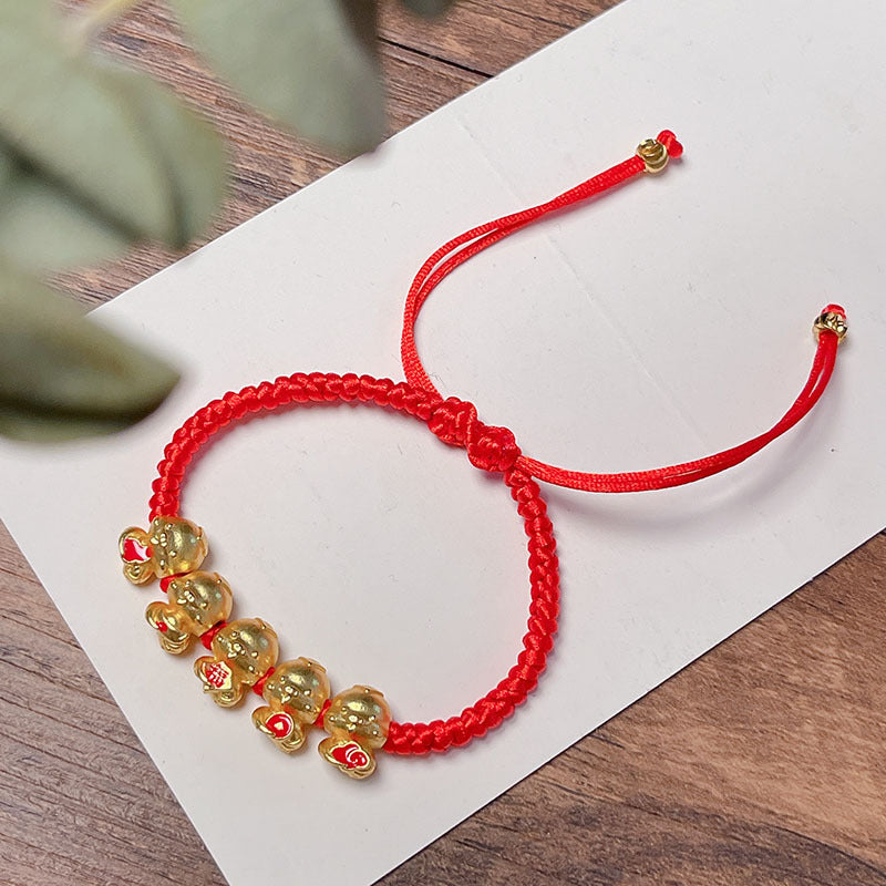 Cute Snake Red Rope Bracelet for 2025 Year of the Snake