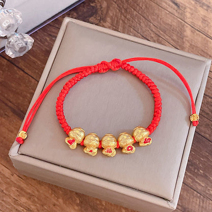 Cute Snake Red Rope Bracelet for 2025 Year of the Snake