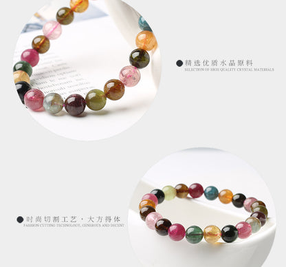 Natural Rainbow Tourmaline Bracelet