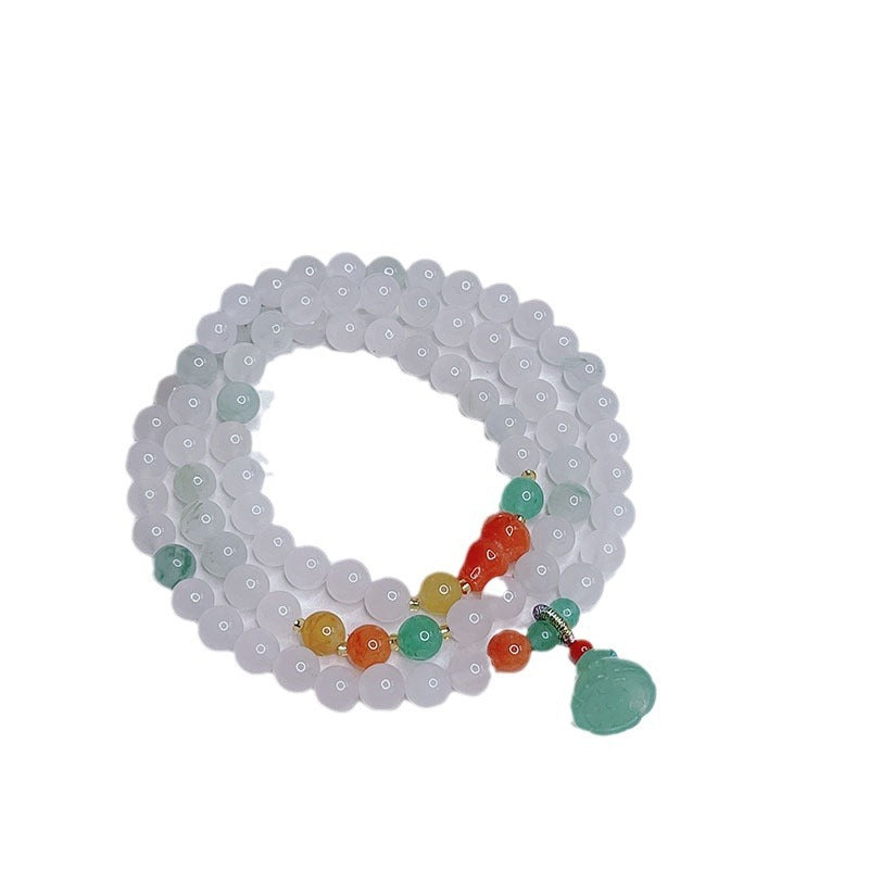 Traditional Style Multi-circle Tian Shan Green Bracelet