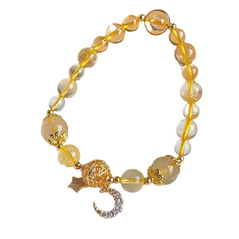 Yellow Crystal Tiger Eye Gemstone Bracelet