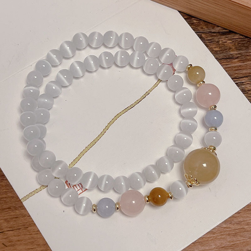 Double Layer Cat's Eye Bracelet