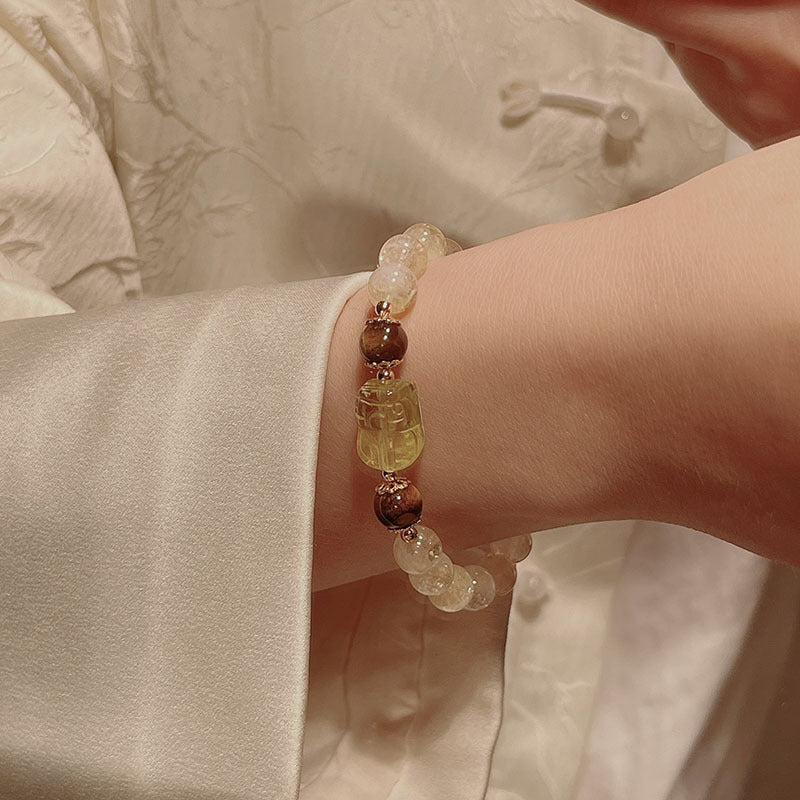 Yellow Crystal Pixiu Bracelet