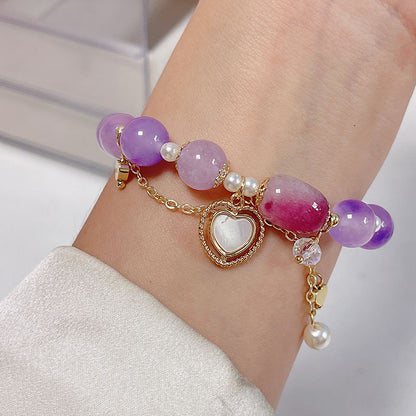 Sweet Gradient Color Beaded Bracelet for Women