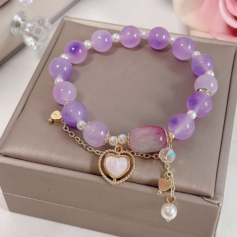 Sweet Gradient Color Beaded Bracelet for Women