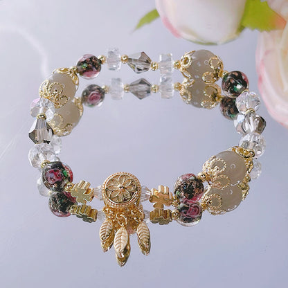 Natural Stone Crystal Beaded Bracelet