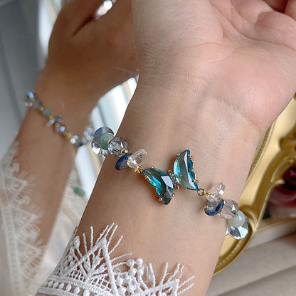 Butterfly Bracelet with Adjustable Tail Chain