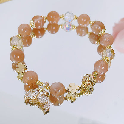 Luckystone Natural Crystal Pixiu Bracelet