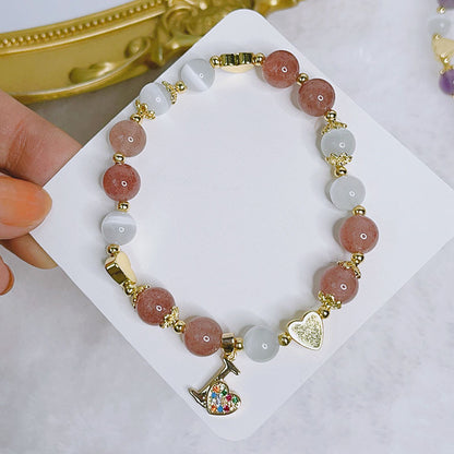 Luckystone Natural Crystal Pixiu Bracelet