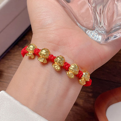 Cute Snake Red Rope Bracelet for 2025 Year of the Snake