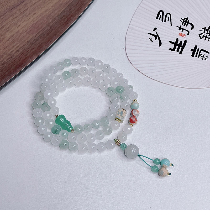 Traditional Style Multi-circle Tian Shan Green Bracelet