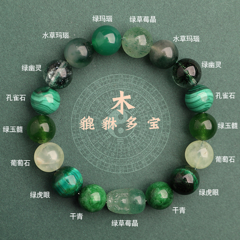 Earth Elemental-Yellow Jade Natural Crystal Bracelet