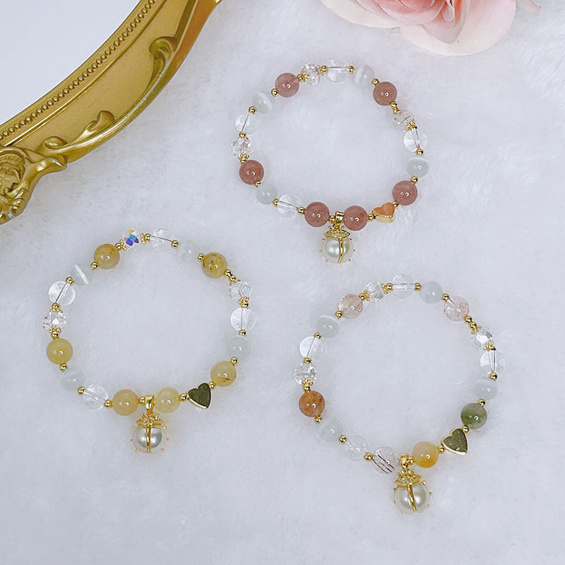 Luckystone Natural Crystal Pixiu Bracelet