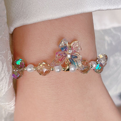 Colorful Butterfly Pearl Bracelet