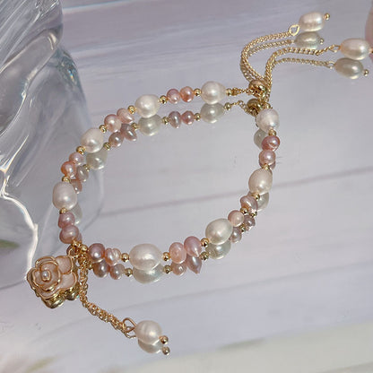 New Arrival Pearl Bracelet with Delicate Luxury Clover Square Pendant