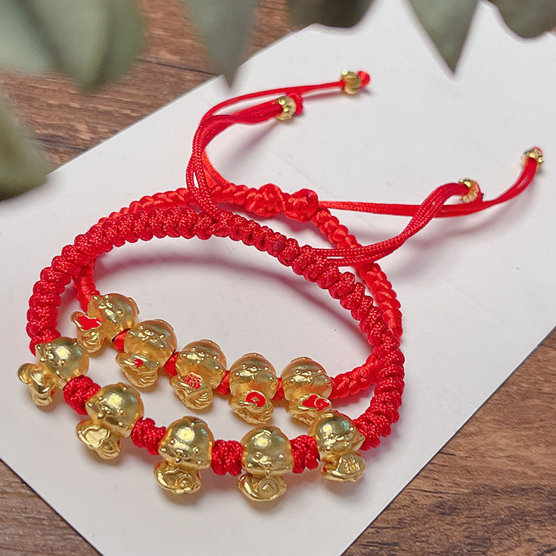 Cute Snake Red Rope Bracelet for 2025 Year of the Snake