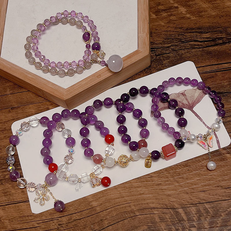 Purple Crystal Bracelet for Women - Elegant Design