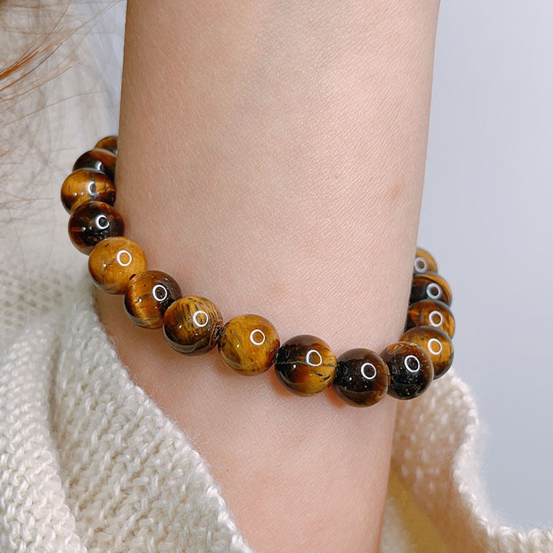 Natural Yellow Tiger Eye Beaded Bracelet