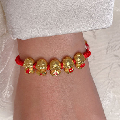 Cute Snake Red Rope Bracelet for 2025 Year of the Snake