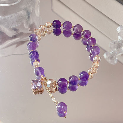 Natural Crystal Fox Lucky Grass Bracelet