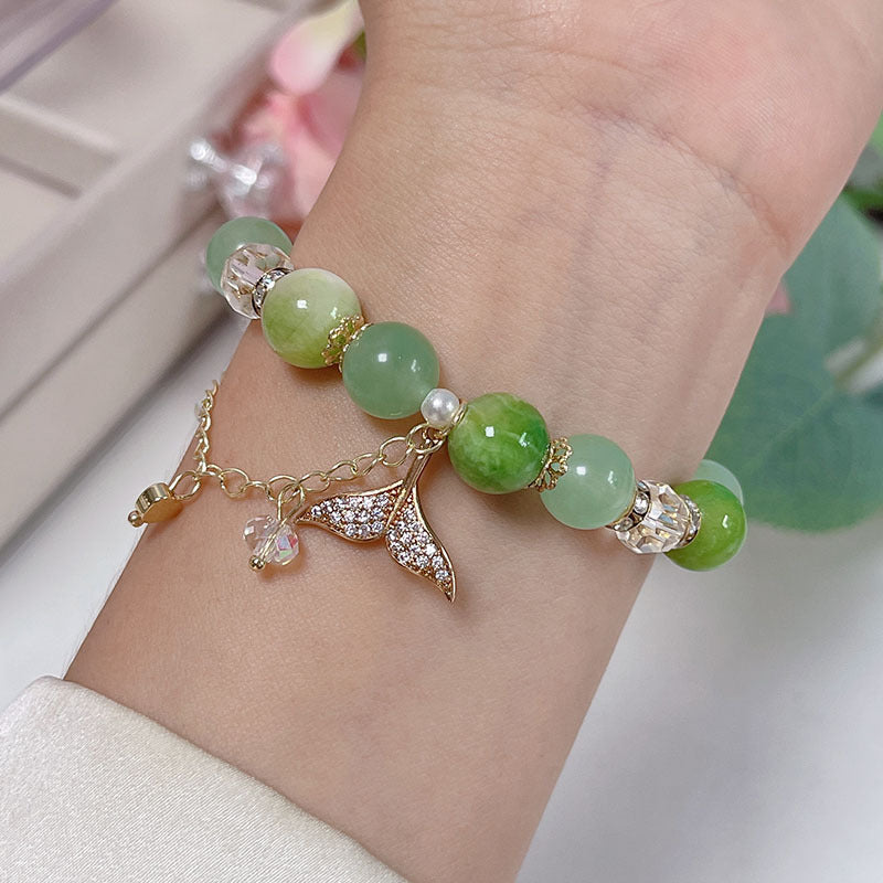 Candy Color Natural Stone Beaded Bracelet for Fairy Tail Girls