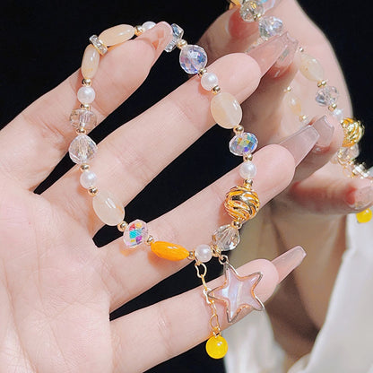 Cute Natural Stone Beaded Bracelet for Women