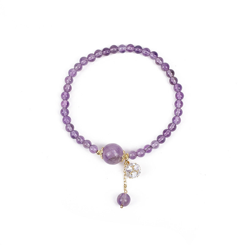 Purple Aura Light Luxury Delicate Chain Purple Crystal Bracelet