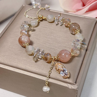 Strawberry Crystal Good Luck Bracelet