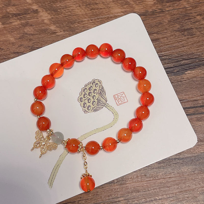 Unique Red Agate Bracelet for Chinese New Year